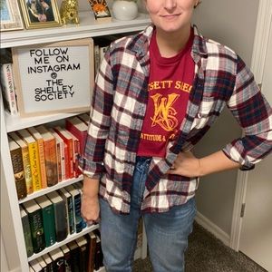 NWT AE Plaid Flannel Shirt